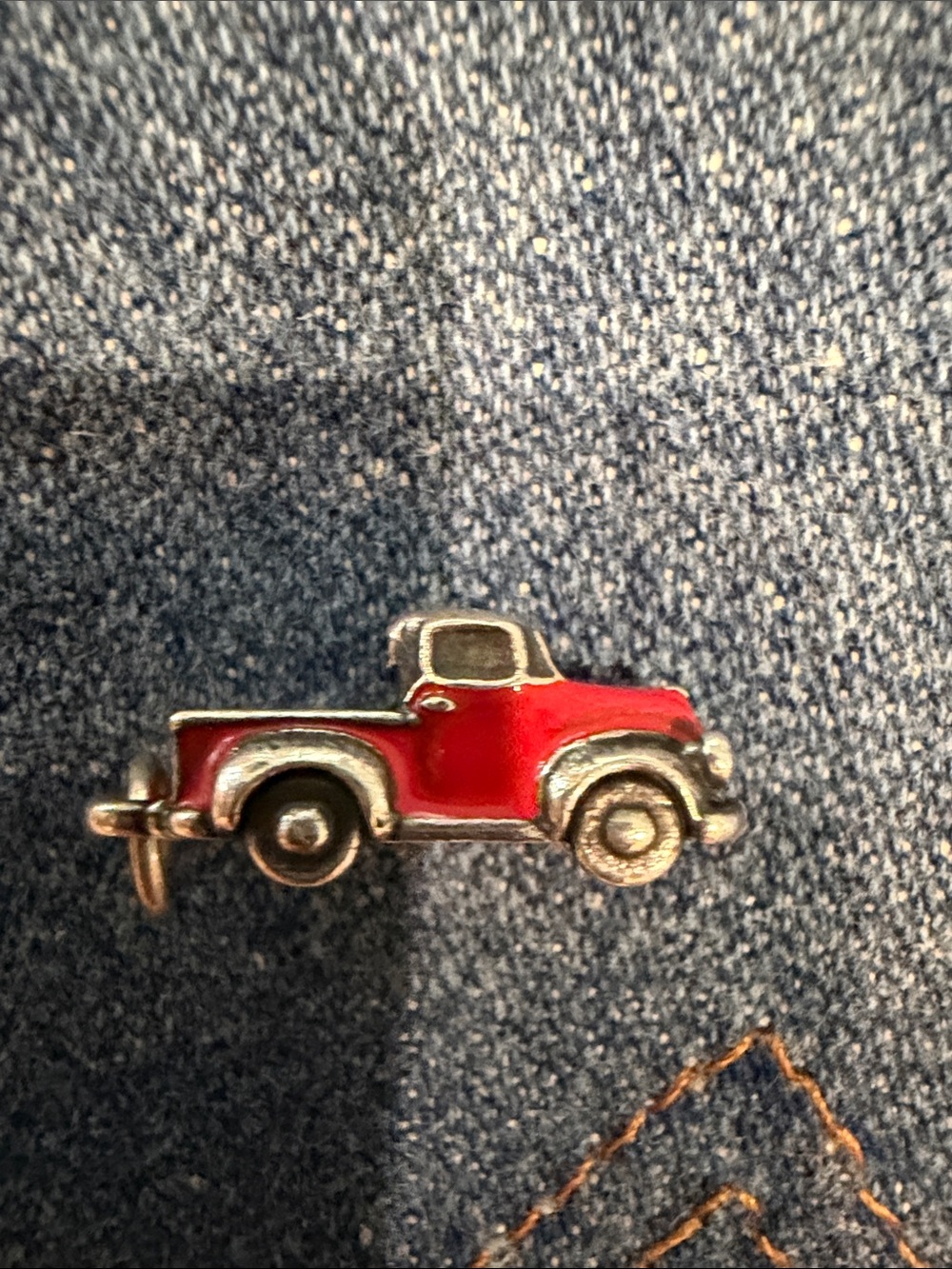 James Avery enameled red truck charm